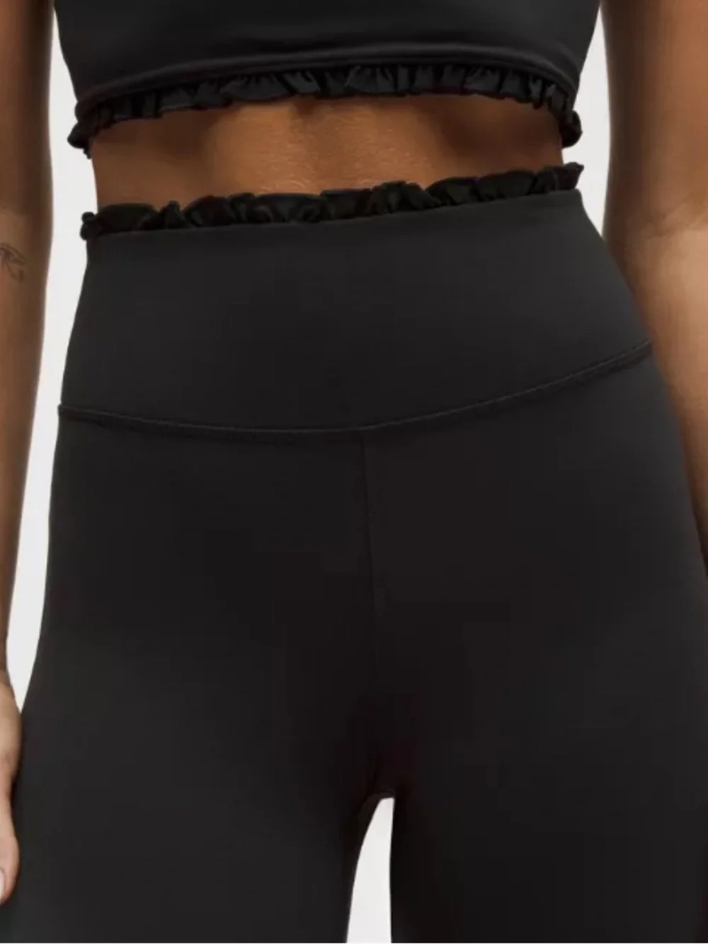 Lululemon Nulu Ruffle Trim Flared Pant Black